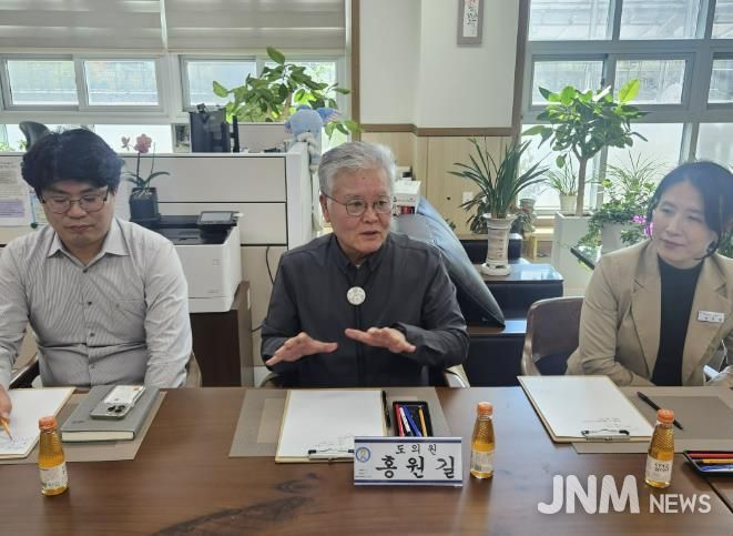 경기도의회 홍원길 의원, 향산초중 외벽 방수공사 예산확보 후 후속점검 나서…