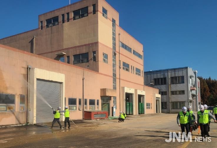 안성공공하수처리시설, 재난대비 합동 소방 훈련 실시