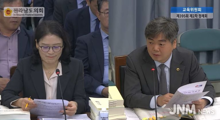 행정사무감사 중인 박원종 전남도의원