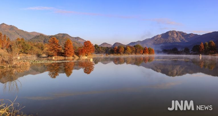 대한민국에서 가장 아름다운 여행지에 진안 주천생태공원 대상 영예(주천생태공원-진안군 촬영본)