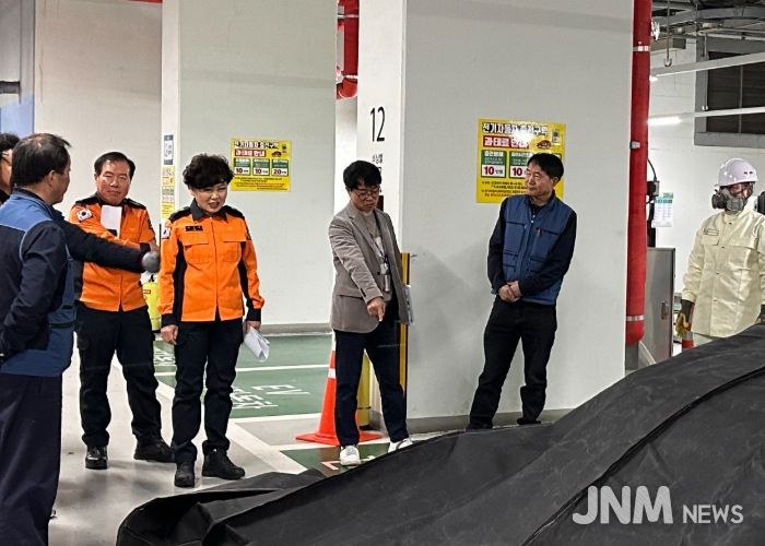 이오숙 전북특별자치도소방본부장, 고층건축물 화재안전관리 현장점검