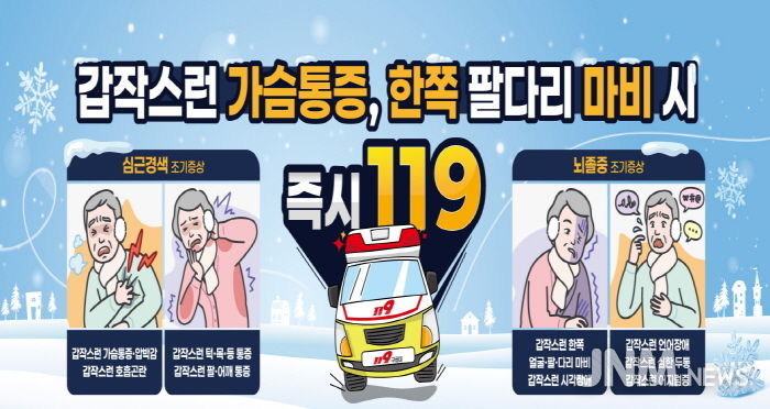 구리시, 겨울철 뇌졸중·심근경색 예방을 위해 건강관리 당부