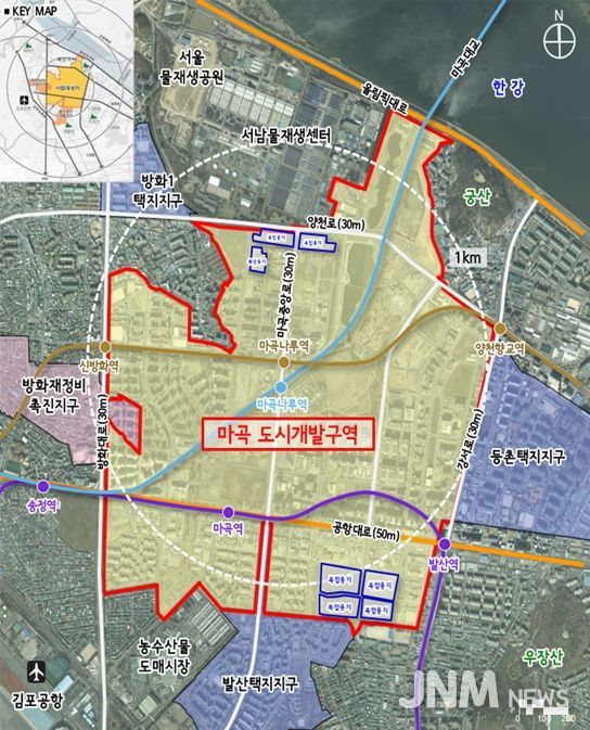 위치도 (강서구 마곡동 일대)