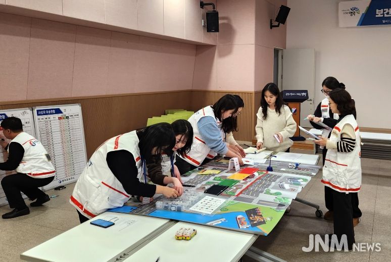 영덕군보건소 신속대응반 재난 의료 대응 훈련 모습.