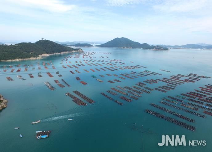 완도 전복 양식장 전경