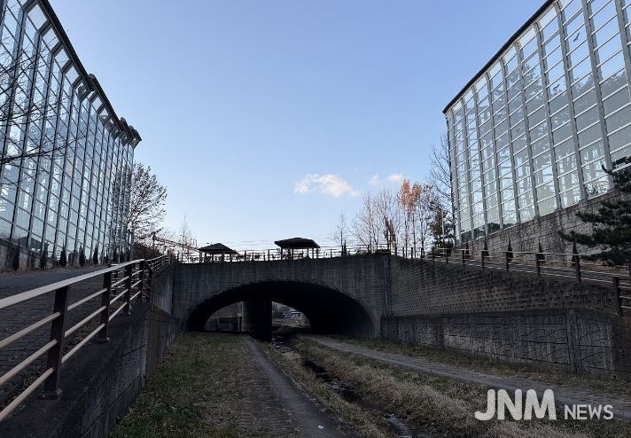 순천시 해룡면 신대천녹도1교 전경