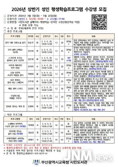 프로그램 안내문