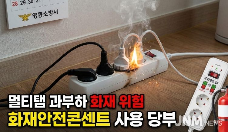 화재안전콘센트 사용 당부 이미지