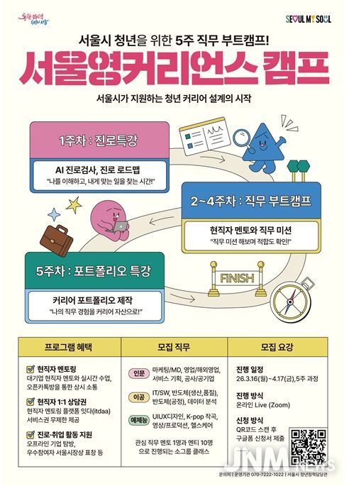 「서울영커리언스 캠프」참여자 모집 홍보 포스터