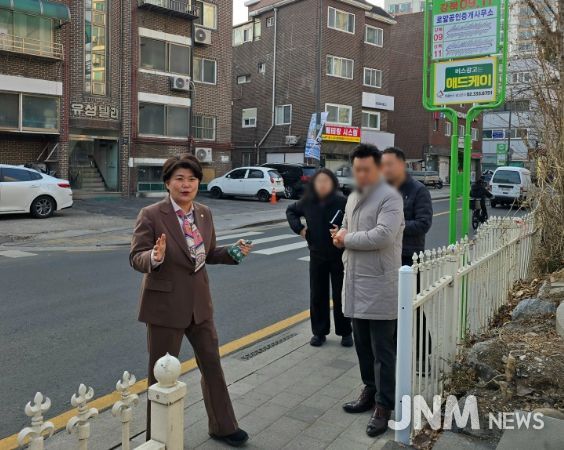 오현로 31길 일대 버스정류장 현장 점검