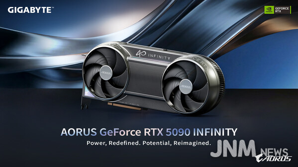 기가바이트, CES 2026에서 혁신적인 냉각 기술과 콤팩트한 디자인을 결합한 AORUS GeForce RTX™ 5090 INFINITY 그래픽카드 공개